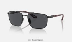 rb3715m scuderia ferrari-collectie gepolijst zwart/donkergrijs XX46DZ1548 Heren Ray-Ban zonnebril