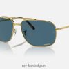 rb3796 gepolijst goud/blauw XX46DZ156 Heren Ray-Ban zonnebril