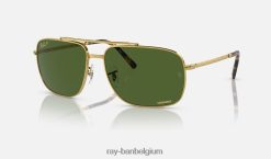 rb3796 gepolijst goud/donkergroen XX46DZ155 Heren Ray-Ban zonnebril