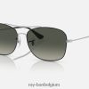 rb3799 gepolijst zwart op zilver/grijs XX46DZ1523 Heren Ray-Ban zonnebril