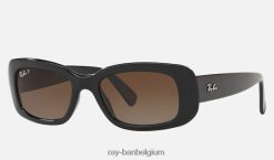 rb4122 gepolijst zwart/bruin XX46DZ1569 vrouwen Ray-Ban zonnebril