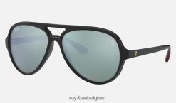 rb4125m scuderia ferrari-collectie mat zwart/zilver XX46DZ773 Heren Ray-Ban zonnebril