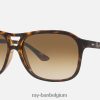 rb4128 gepolijst licht havanna/bruin XX46DZ1534 Heren Ray-Ban zonnebril