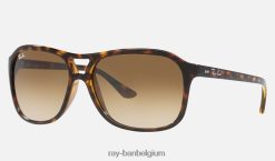 rb4128 gepolijst licht havanna/bruin XX46DZ1534 Heren Ray-Ban zonnebril