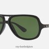rb4162 gepolijst zwart/groen XX46DZ709 Heren Ray-Ban zonnebril