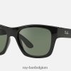 rb4194 gepolijst zwart/groen XX46DZ1360 Heren Ray-Ban zonnebril