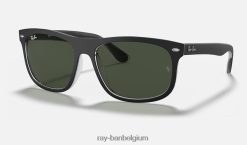 rb4226 mat zwart op transparant/groen XX46DZ1101 Heren Ray-Ban zonnebril