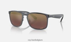 rb4264 chroom gepolijst grijs/paars XX46DZ664 Heren Ray-Ban zonnebril