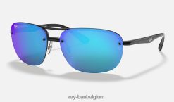 rb4275ch chroom gepolijst zwart/blauw XX46DZ1064 Heren Ray-Ban zonnebril