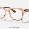 rb4323v-optiek gepolijst transparant roze XX46DZ1655 Heren Ray-Ban bril