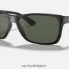 rb4331 gepolijst zwart/groen XX46DZ898 Heren Ray-Ban zonnebril