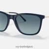 rb4344 gepolijst blauw/blauw XX46DZ1014 Heren Ray-Ban zonnebril