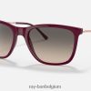 rb4344 gepolijst rood/lichtgrijs XX46DZ1016 Heren Ray-Ban zonnebril