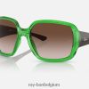 rb4347 gepolijst transparant groen/bruin XX46DZ941 Heren Ray-Ban zonnebril