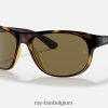 rb4351 gepolijst havana/donkerbruin XX46DZ1296 Heren Ray-Ban zonnebril