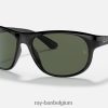 rb4351 gepolijst zwart/groen XX46DZ1295 Heren Ray-Ban zonnebril