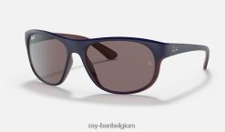 rb4351 mat blauw/paars XX46DZ1293 Heren Ray-Ban zonnebril