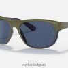 rb4351 mat groen/donkerblauw XX46DZ1294 Heren Ray-Ban zonnebril