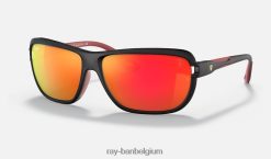 rb4365m scuderia ferrari-collectie mat zwart/rood XX46DZ1209 Heren Ray-Ban zonnebril