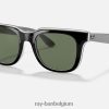 rb4368 gepolijst zwart/groen XX46DZ1347 Heren Ray-Ban zonnebril