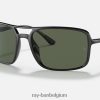rb4375 gepolijst zwart/groen XX46DZ1444 Heren Ray-Ban zonnebril