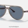 rb4376 gepolijst transparant grijs/blauw XX46DZ185 Heren Ray-Ban zonnebril