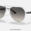 rb4376 gepolijst transparant/grijs XX46DZ184 Heren Ray-Ban zonnebril
