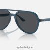 rb4376 mat opaal donkerblauw/donkergrijs XX46DZ188 Heren Ray-Ban zonnebril