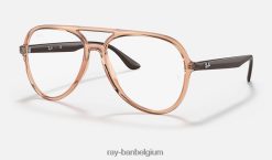 rb4376v-optiek gepolijst transparant bruin XX46DZ1803 Heren Ray-Ban bril