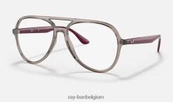 rb4376v-optiek gepolijst transparant grijs XX46DZ1806 Heren Ray-Ban bril