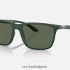 rb4385 mat groen/donkergroen XX46DZ577 Heren Ray-Ban zonnebril
