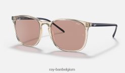rb4387 evolueren gepolijst lichtbruin/bruin meekleurend XX46DZ1323 Heren Ray-Ban zonnebril