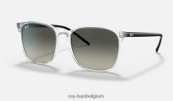 rb4387 gepolijst transparant/grijs XX46DZ726 Heren Ray-Ban zonnebril