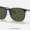 rb4387 gepolijst zwart/groen XX46DZ728 Heren Ray-Ban zonnebril