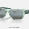rb4388 gepolijst transparant groen/blauw XX46DZ368 Heren Ray-Ban zonnebril