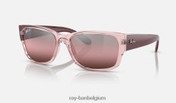 rb4388 gepolijst transparant roze/rood XX46DZ369 Heren Ray-Ban zonnebril