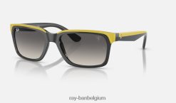 rb4393m scuderia ferrari-collectie gepolijst grijs op geel/grijs XX46DZ490 Heren Ray-Ban zonnebril