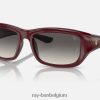 rb4405m scuderia ferrari-collectie gepolijst donkerrood op zwart/grijs XX46DZ426 Heren Ray-Ban zonnebril