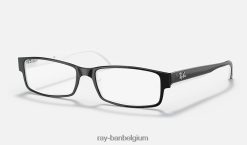 rb5114 optiek gepolijst zwart op wit XX46DZ2246 Heren Ray-Ban bril