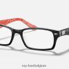 rb5206 optiek gepolijst zwart op rood XX46DZ2251 Heren Ray-Ban bril
