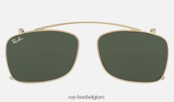 rb5228 clip-on goud/groen XX46DZ2528 Heren Ray-Ban zonnebril