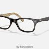 rb5228 optiek gepolijst donker havana op beige textuur XX46DZ2555 vrouwen Ray-Ban bril