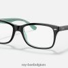 rb5228 optiek gepolijst zwart XX46DZ2552 vrouwen Ray-Ban bril