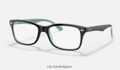 rb5228 optiek gepolijst zwart XX46DZ2552 vrouwen Ray-Ban bril