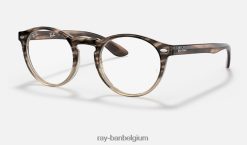 rb5283 optiek gepolijst bruin havana XX46DZ2006 Heren Ray-Ban bril