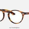 rb5283 optiek gepolijst gestreept havana XX46DZ2001 Heren Ray-Ban bril