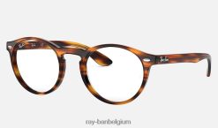 rb5283 optiek gepolijst gestreept havana XX46DZ2001 Heren Ray-Ban bril