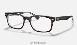 rb5286 optiek gepolijst havana op transparant XX46DZ2615 vrouwen Ray-Ban bril