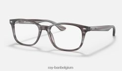 rb5375 optiek gepolijst gestreept grijs XX46DZ2055 Heren Ray-Ban bril