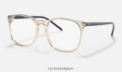 rb5387 optiek gepolijst transparant bruin XX46DZ1586 Heren Ray-Ban bril